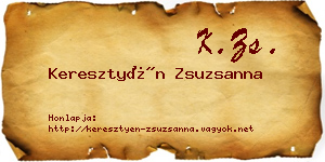 Keresztyén Zsuzsanna névjegykártya